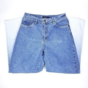 Vintage Bill Blass 90s Western Easy Ombre Tie-Dye Tapered Jeans Womens 10 Petite